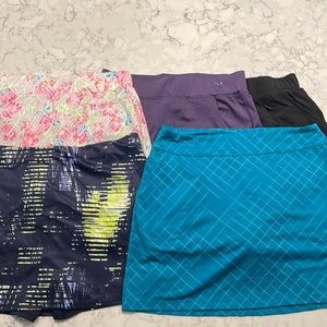 LOT of 5 golf skorts